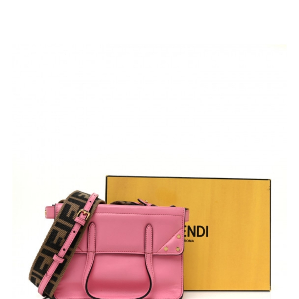 💮 FENDI Vitello Grace Small Flip Tote Pink - Picture 3 of 17